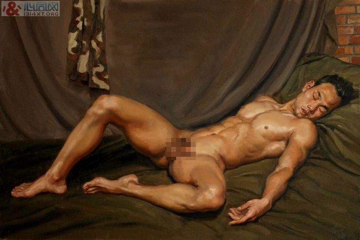 同性恋艺术:画家林金福的东方男体(组图)