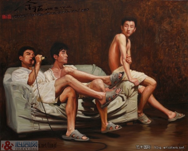 同性恋艺术:画家林金福的东方男体(组图)