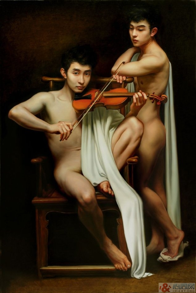 同性恋艺术:画家林金福的东方男体(组图)